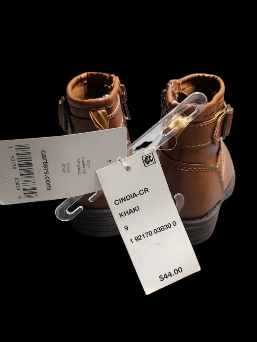 Carter's Girls' Cindia Ankle Boot Brown Sizes Baby 7 and Toddler 9. NWT No Box